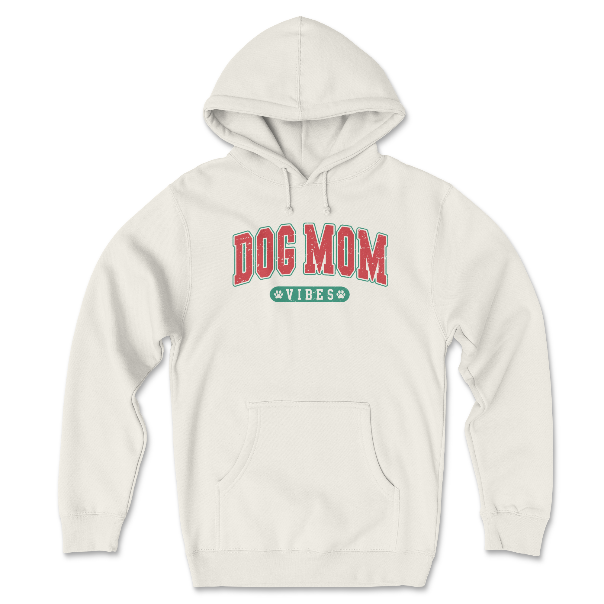Dog Mom Vibes - Front Print (Adult Hoodie)