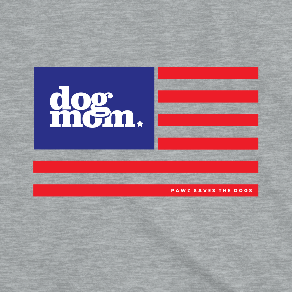 Dog Mom Flag (Back Print) (Adult Hoodie)