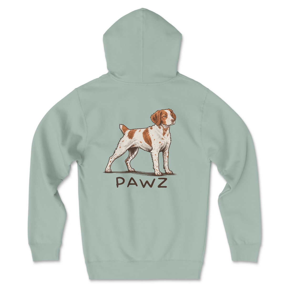 White Brittany (Adult Hoodie)